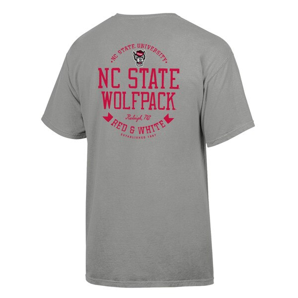 Grey Short Sleeve Tee - Wolfhead /